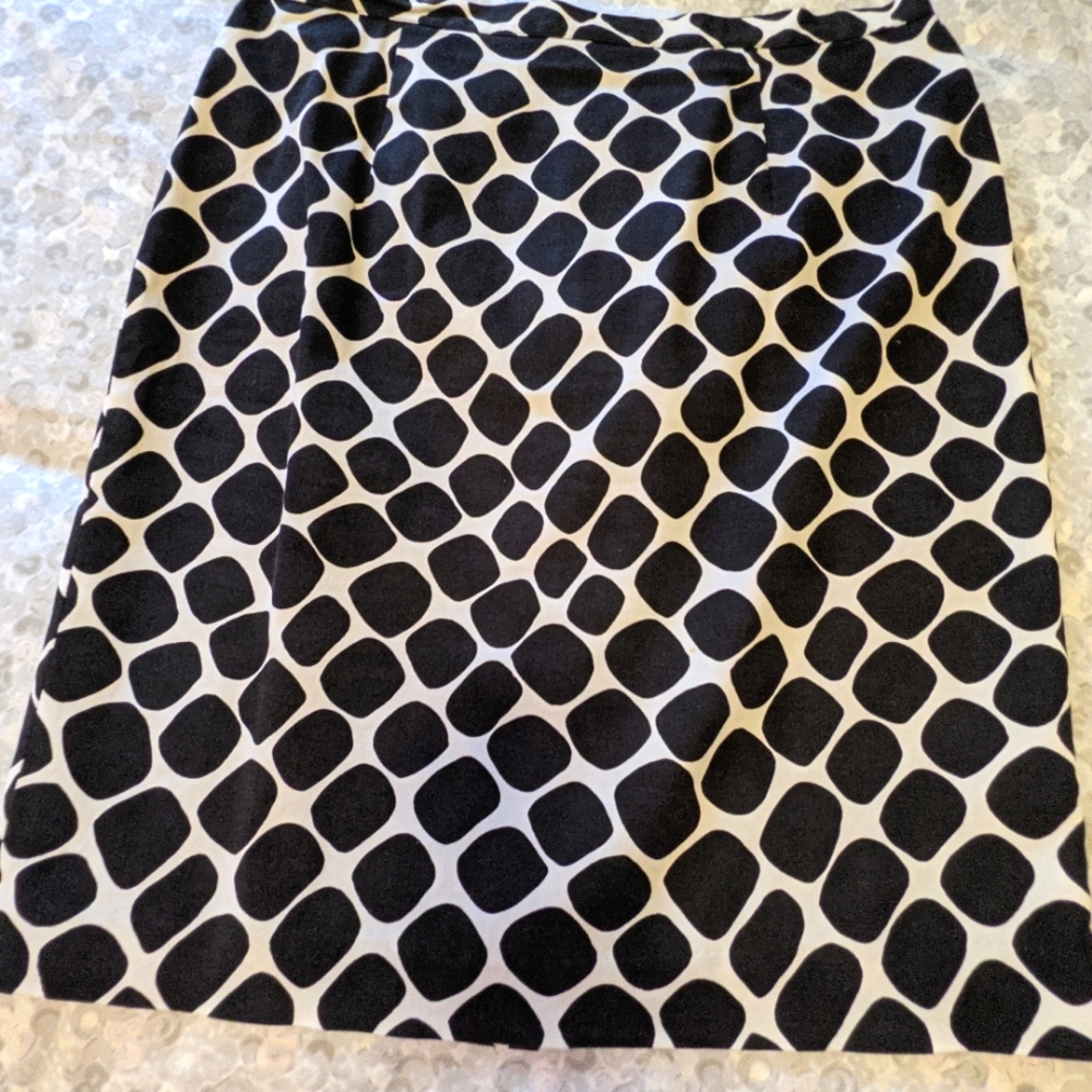 💎Michael Kors Black & White Cotton Pebble Print Skirt- Size 10